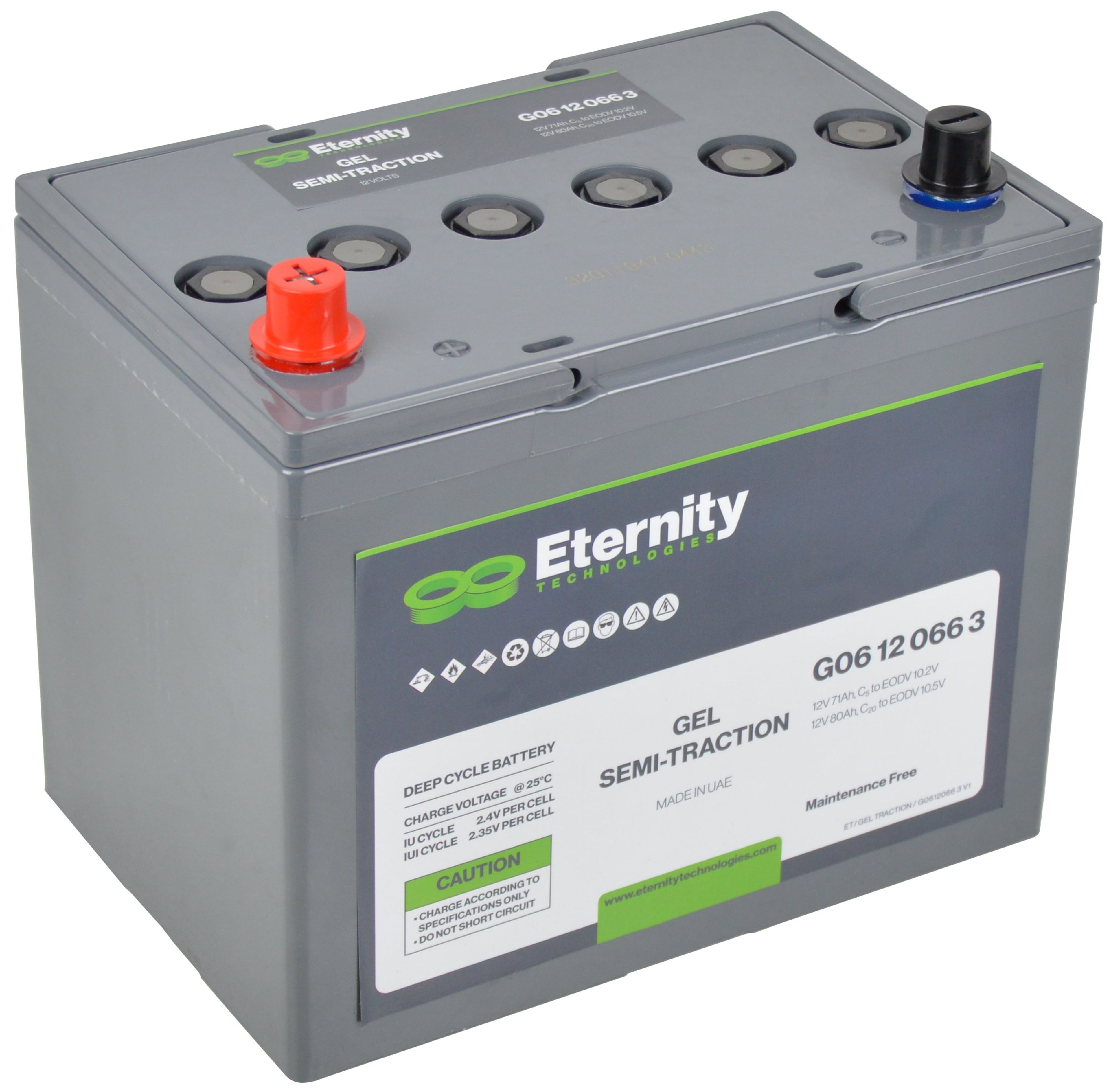 ETERNITY GELE BATTERI 12V 71AH 5/H 
