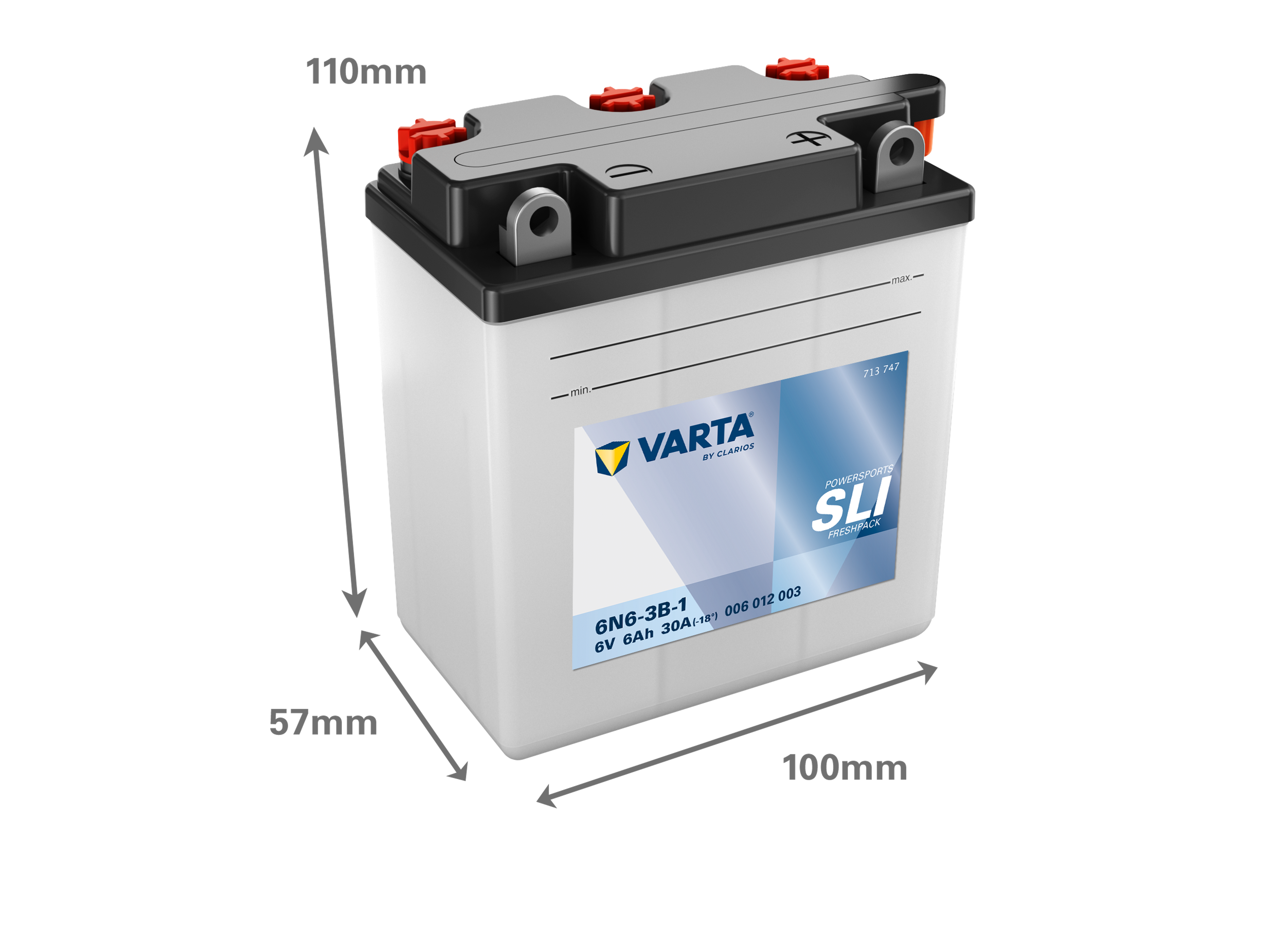VARTA POWERSPORTS FRESHPACK 6V 6AH