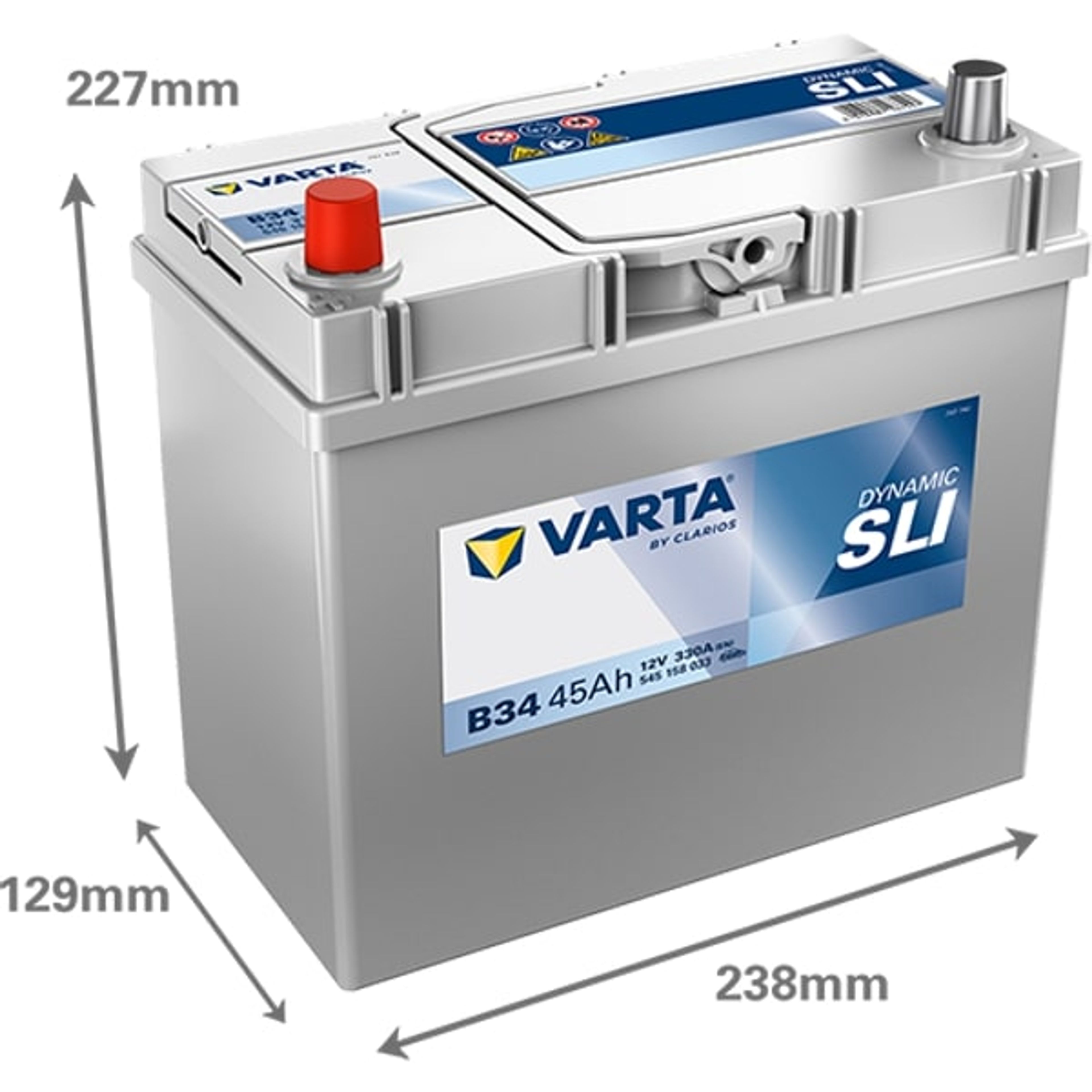 VARTA BATTERI BLUE DYNAMIC 12V 45 AH