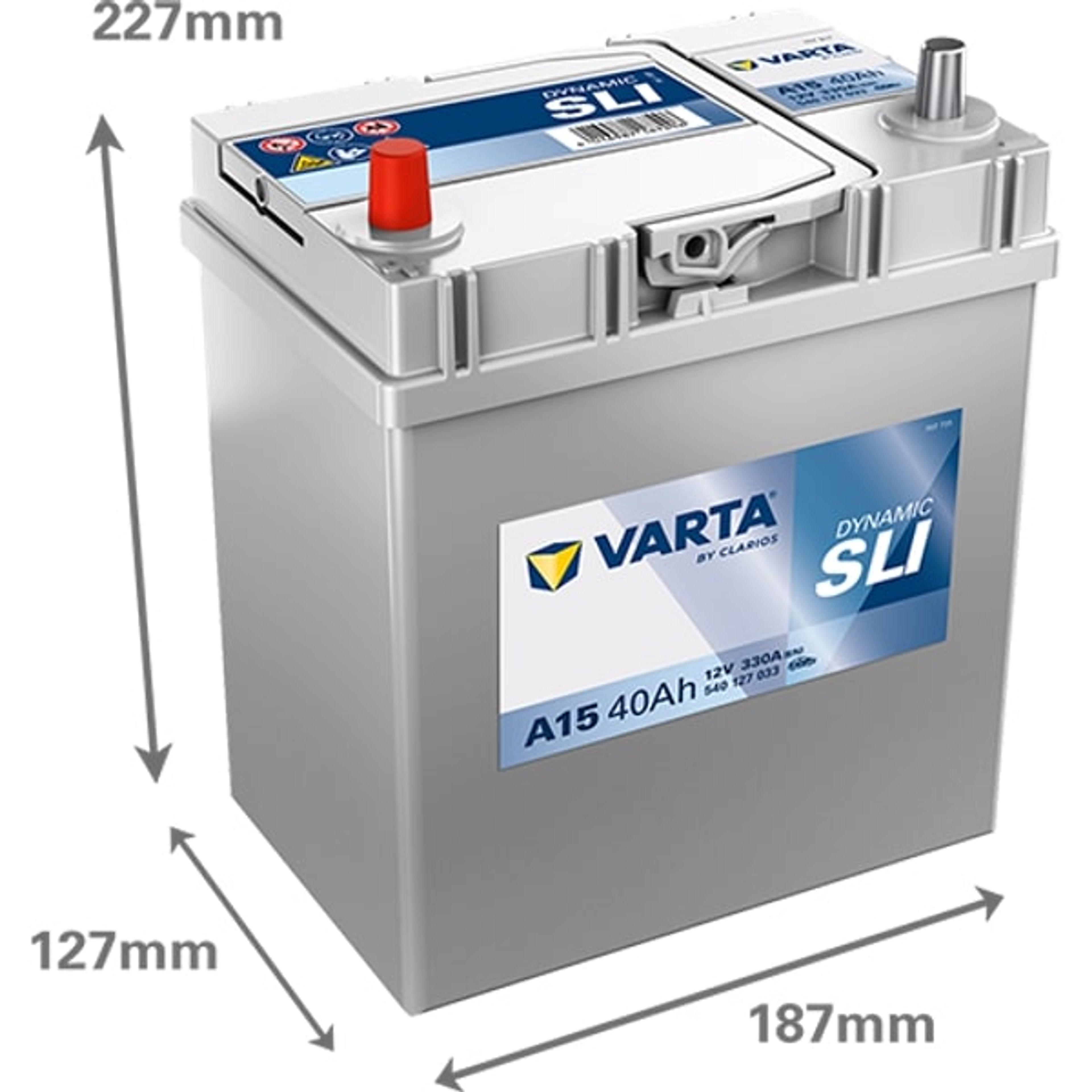 VARTA BATTERI BLUE DYNAMIC 12V 40 AH
