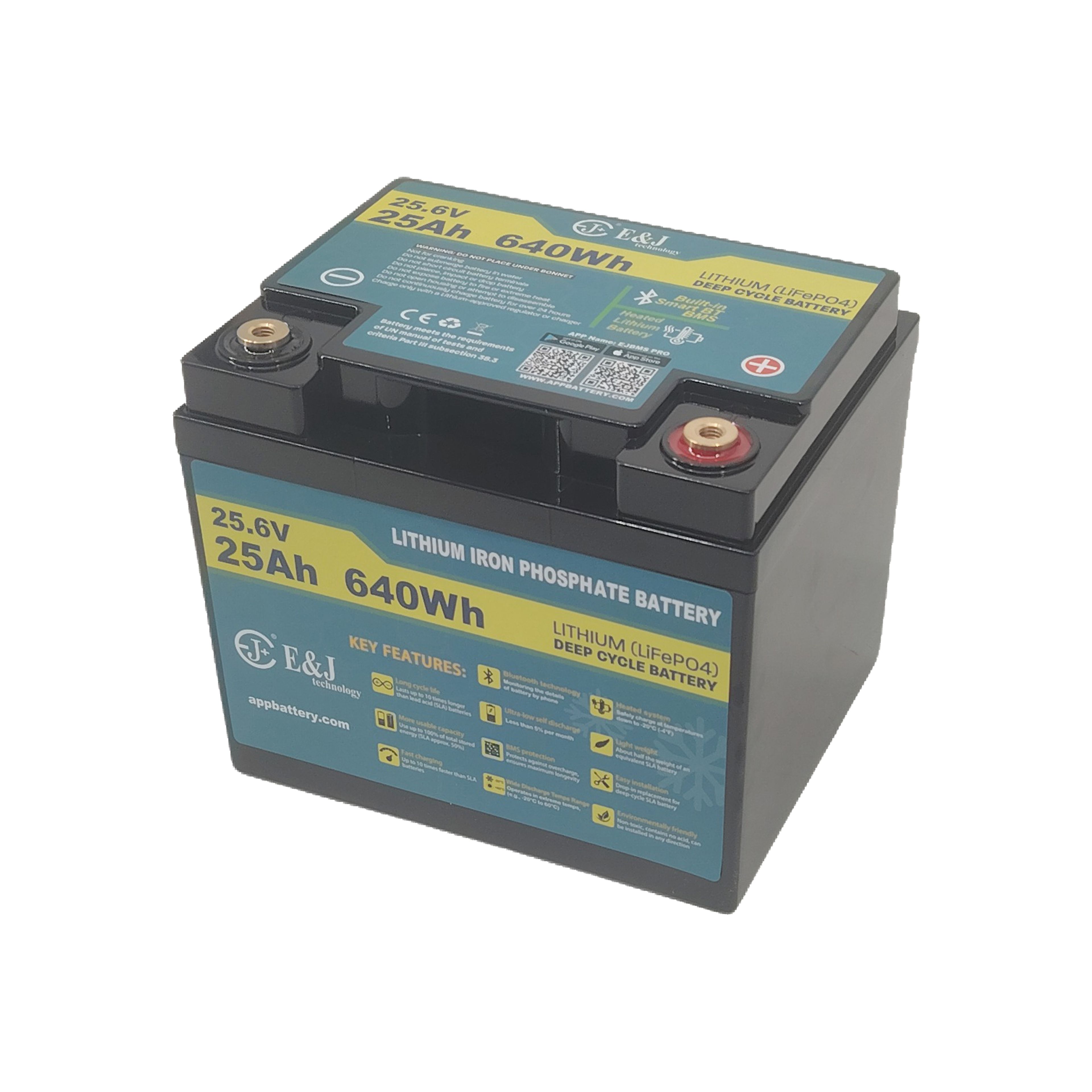 E&J LITHIUM 24V 25AH BT & HEAT