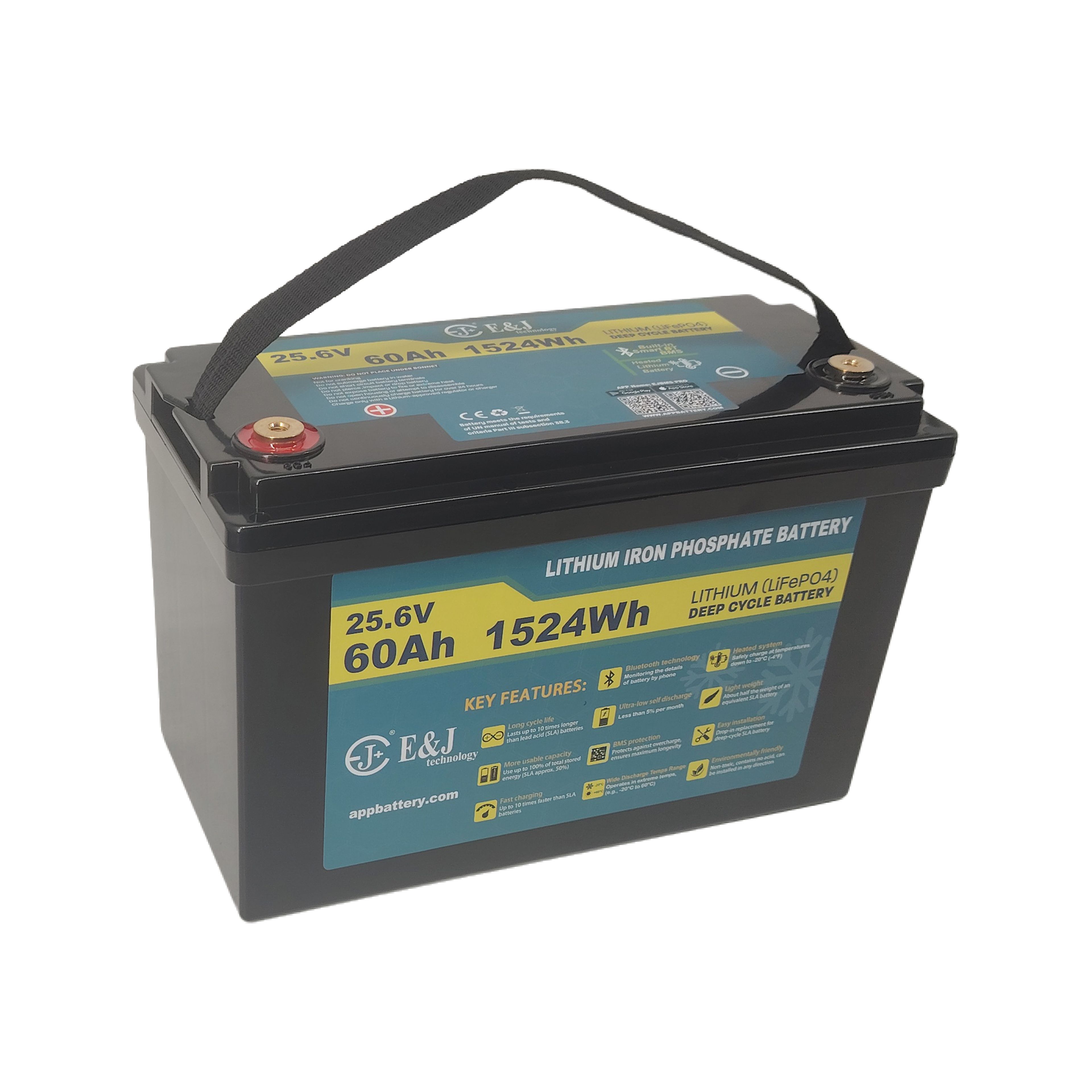E&J LITHIUM 24V 60AH BT & HEAT