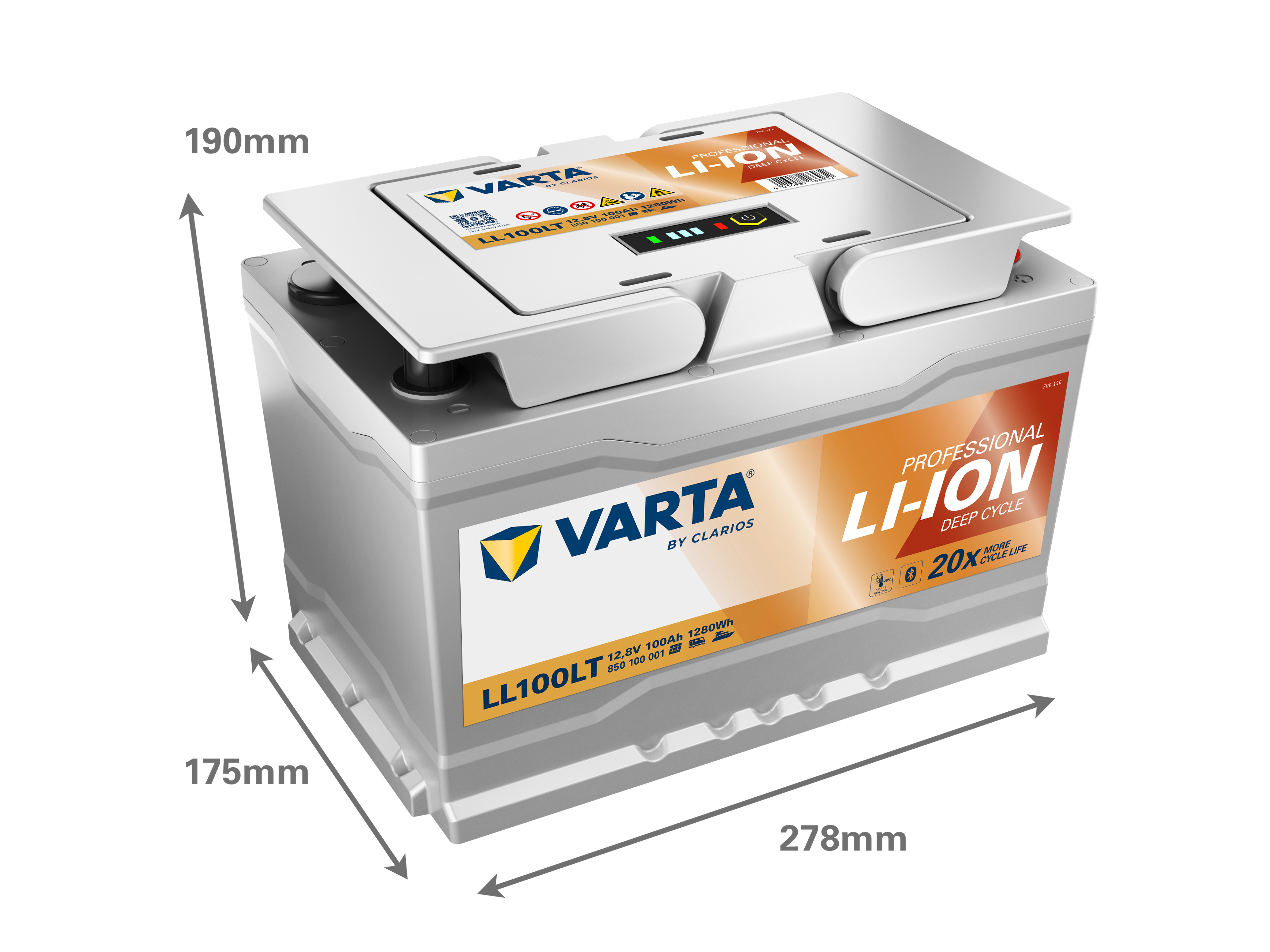 VARTA PROFESSIONAL LI-ION 12V 100Ah 1280Wh HEAT