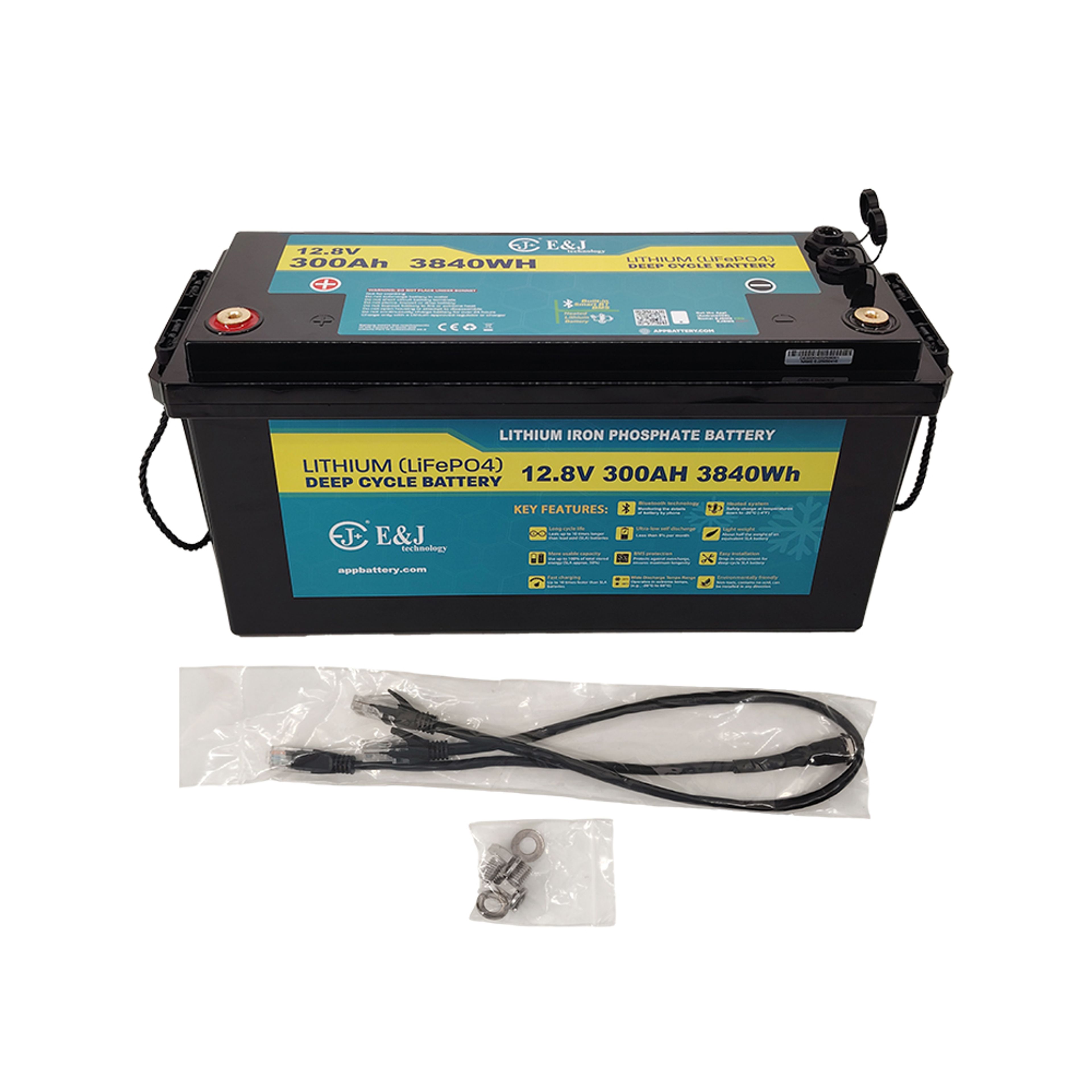 E&J LITHIUM 12V 300AH BT & HEAT