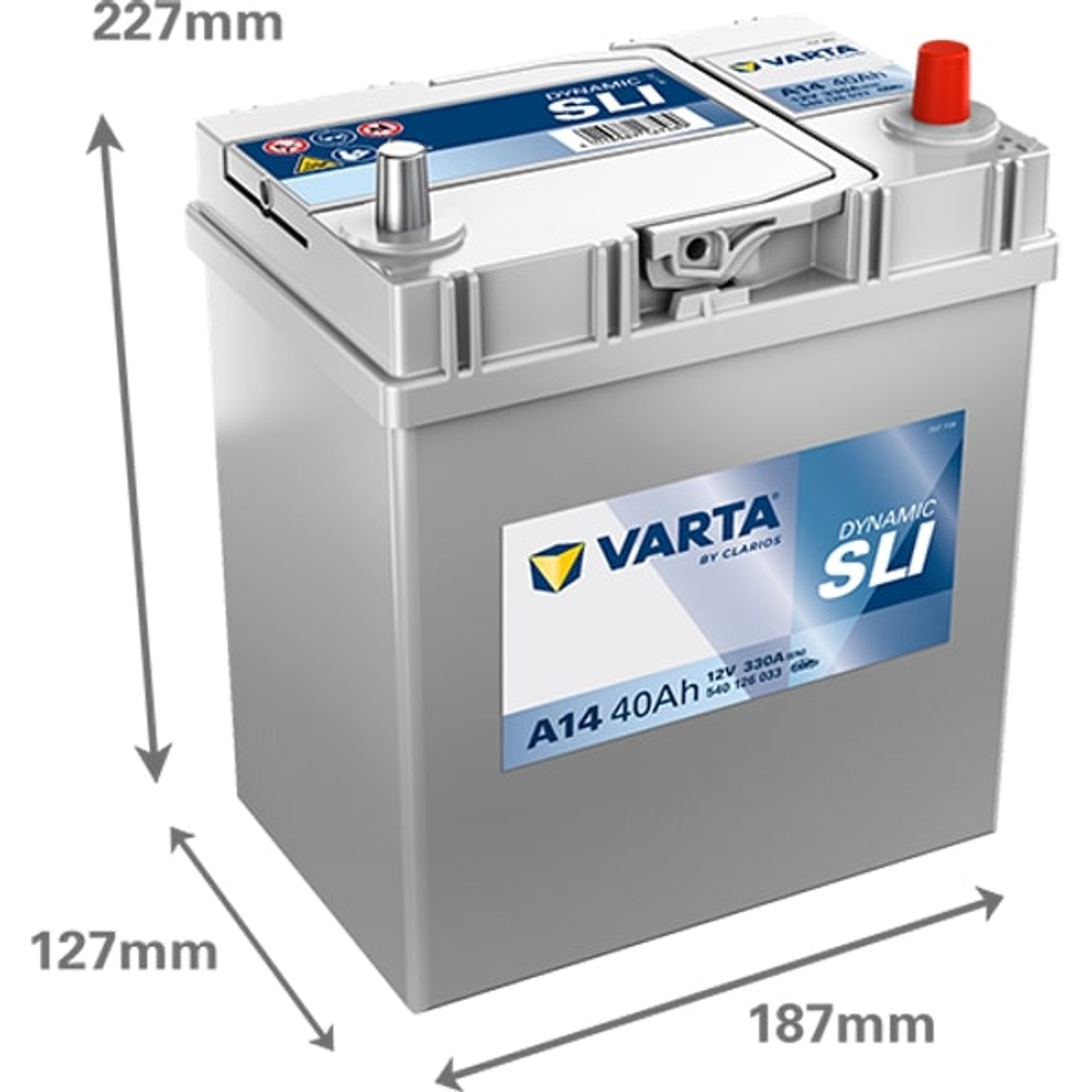 VARTA BATTERI BLUE DYNAMIC 12V 40 AH