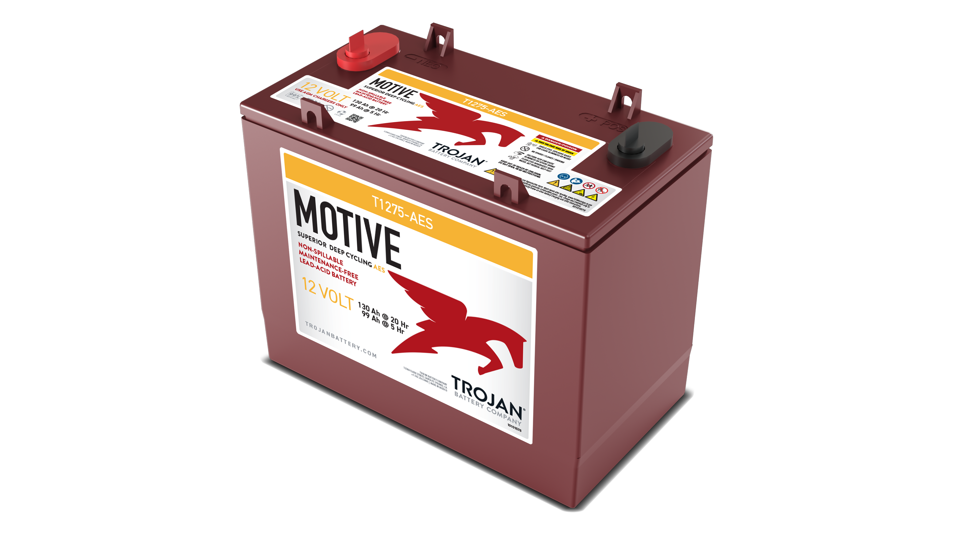 TROJAN AES AGM BATTERI 12V 130AH POL M8