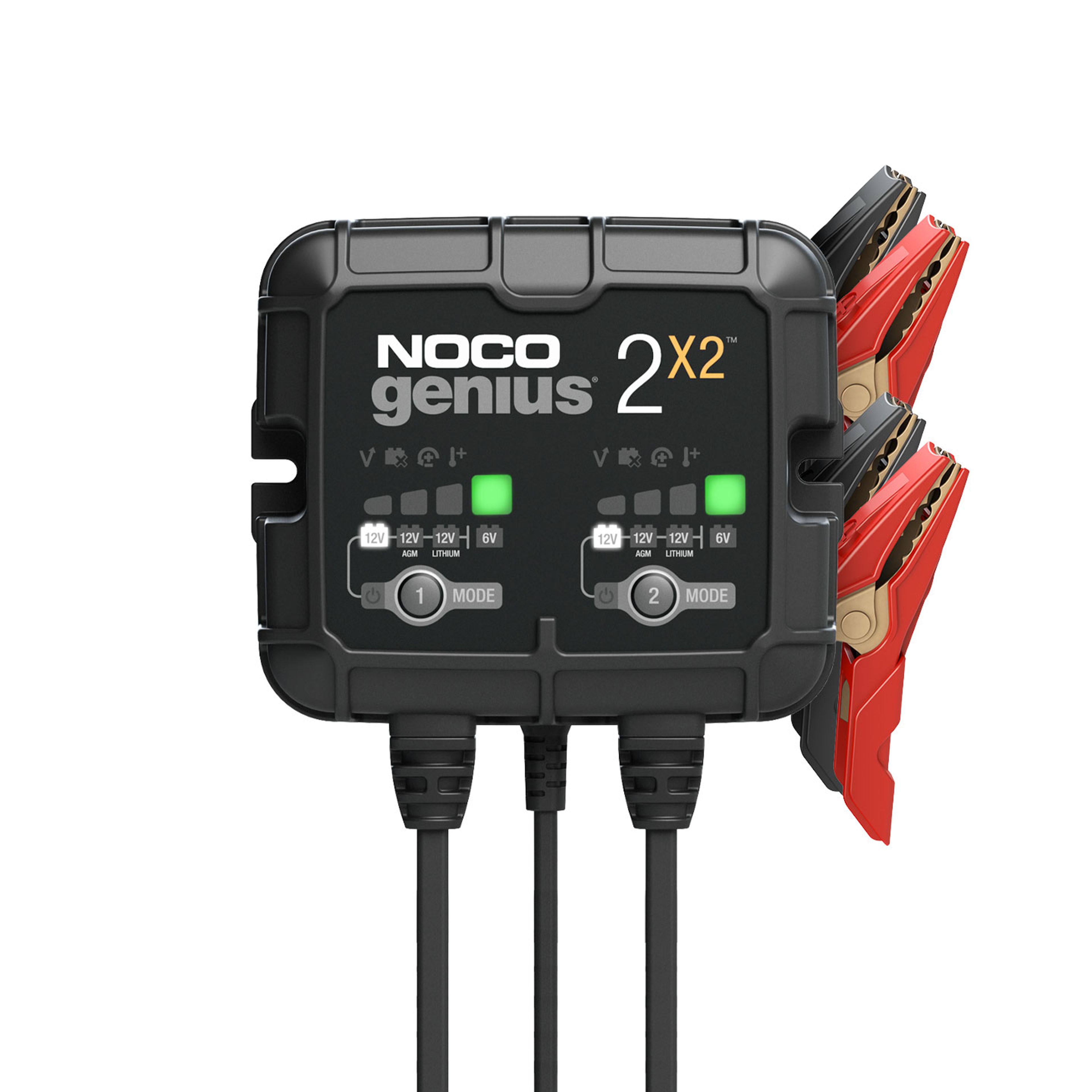 NOCO BATTERILADER TIL 2 BATT. 6V/12V 2A