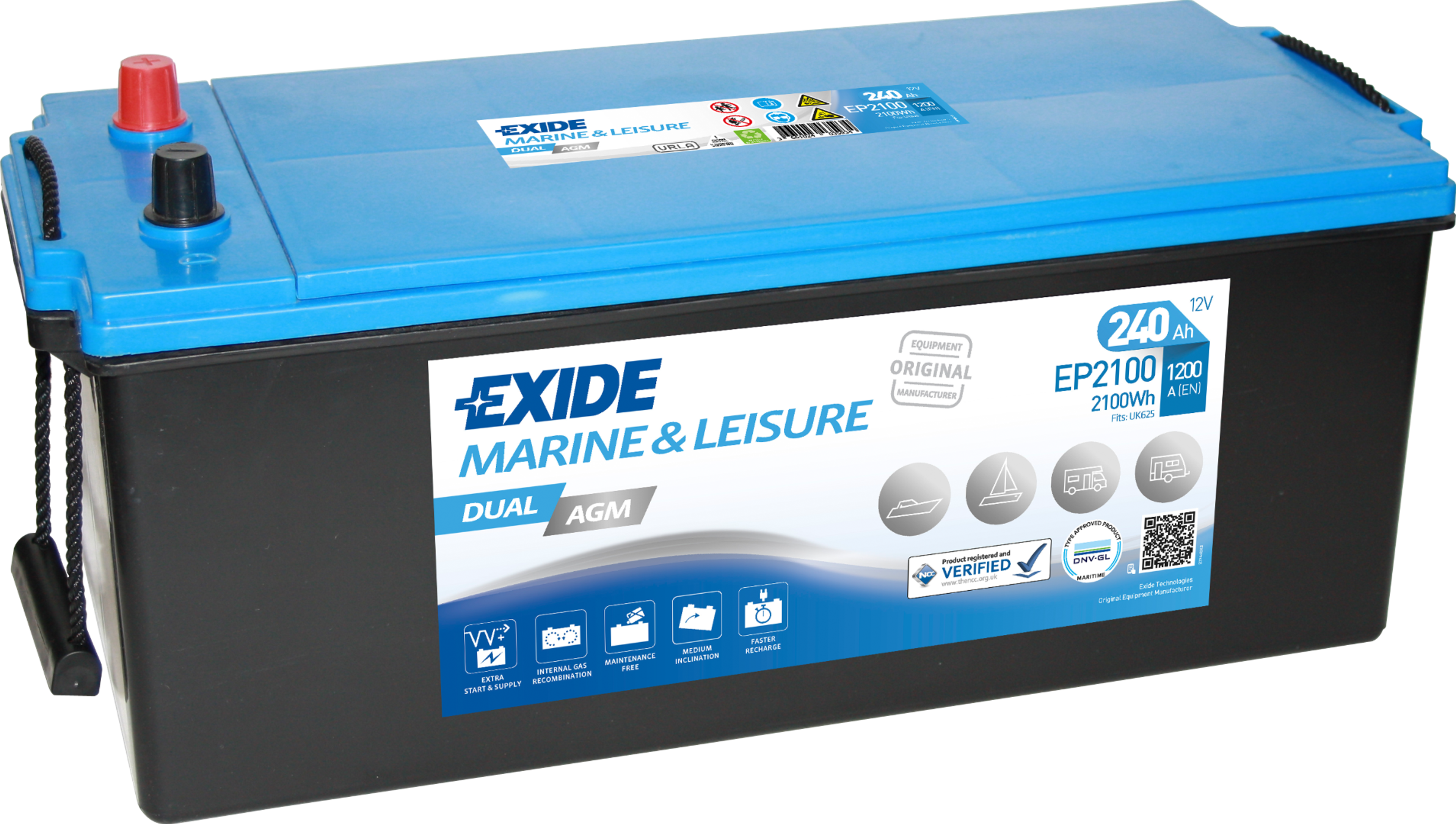 EXIDE BATTERI DUAL AGM 12V 240AH
