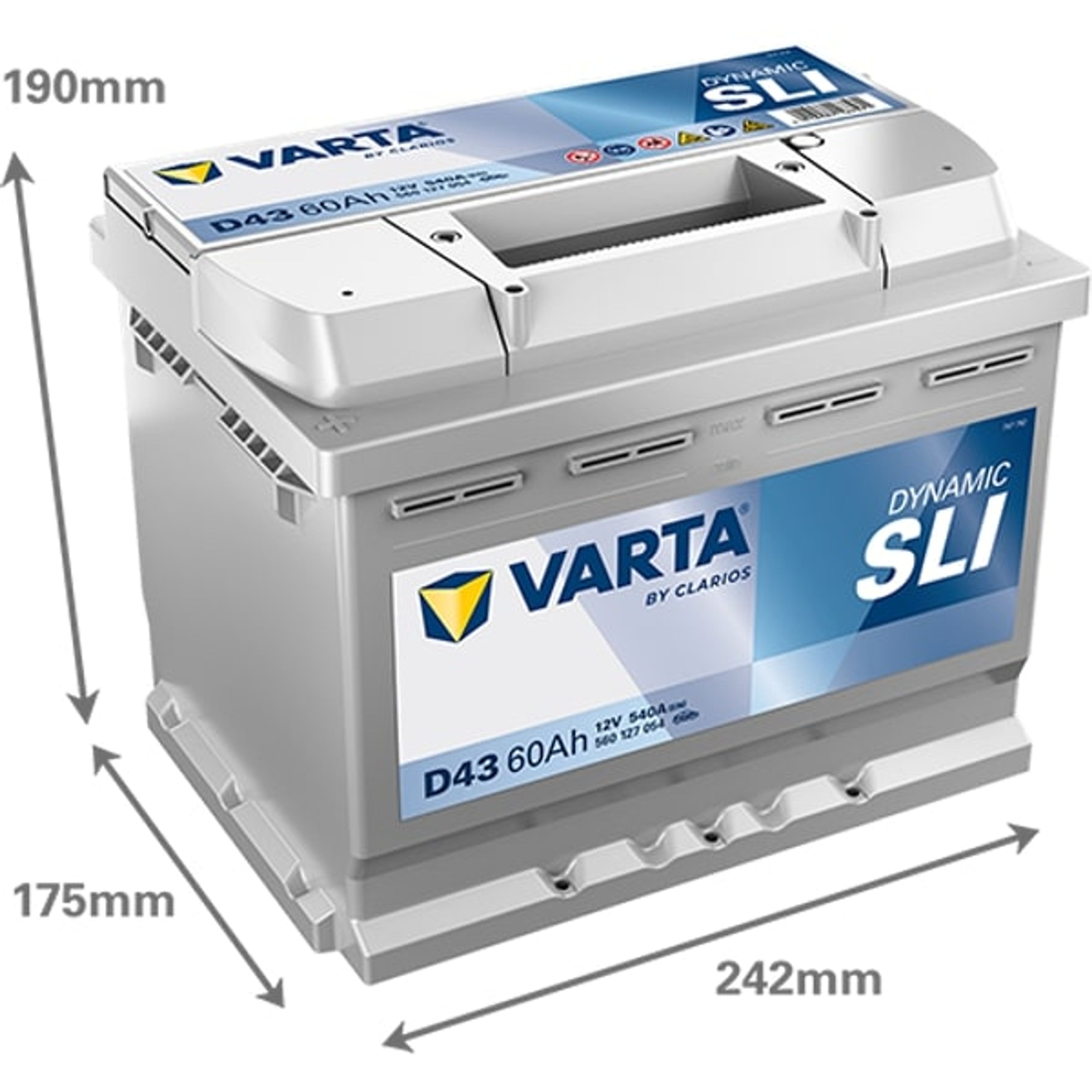VARTA BATTERI BLUE DYNAMIC 12V 60 AH