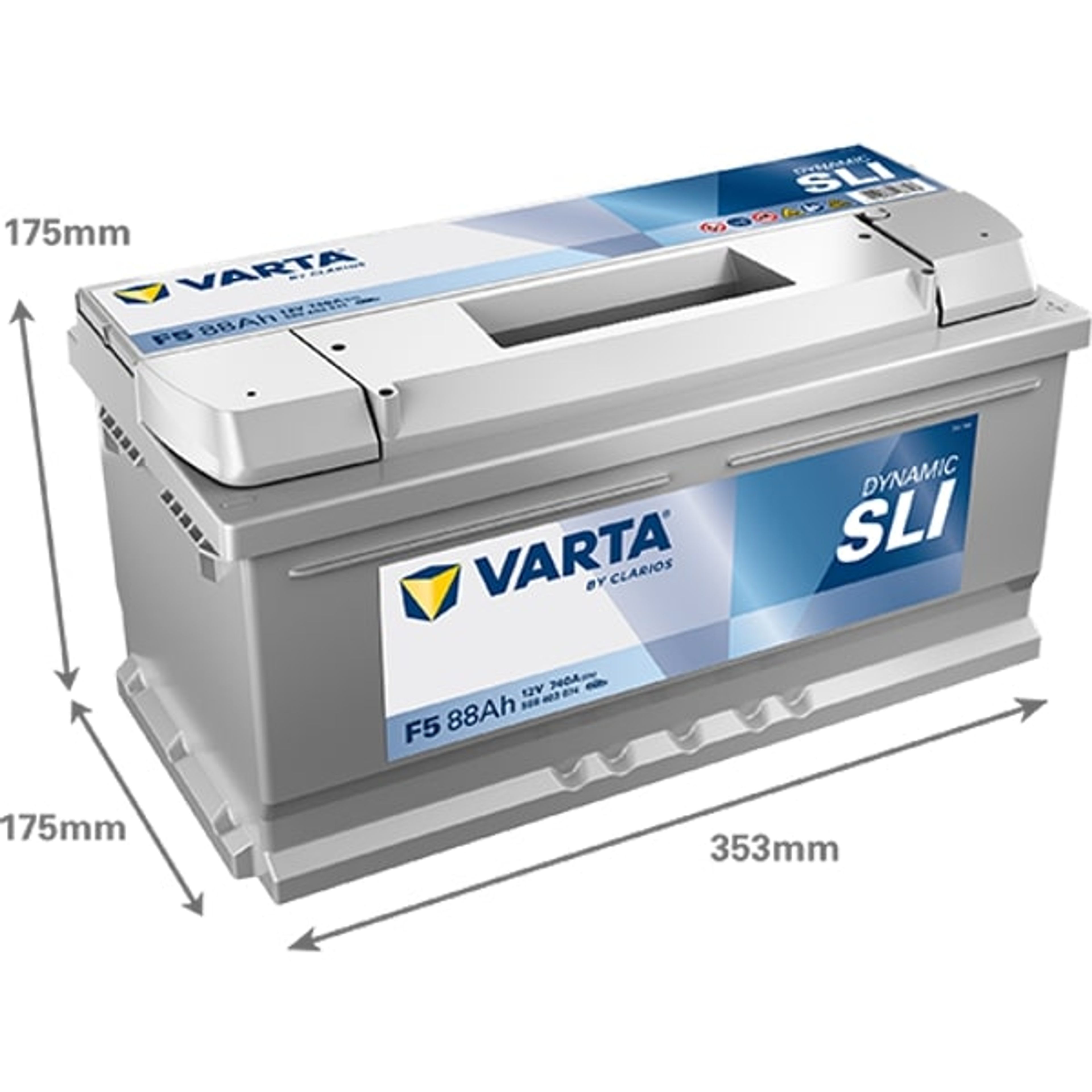 VARTA BATTERI BLACK DYNAMIC 12V 88 AH