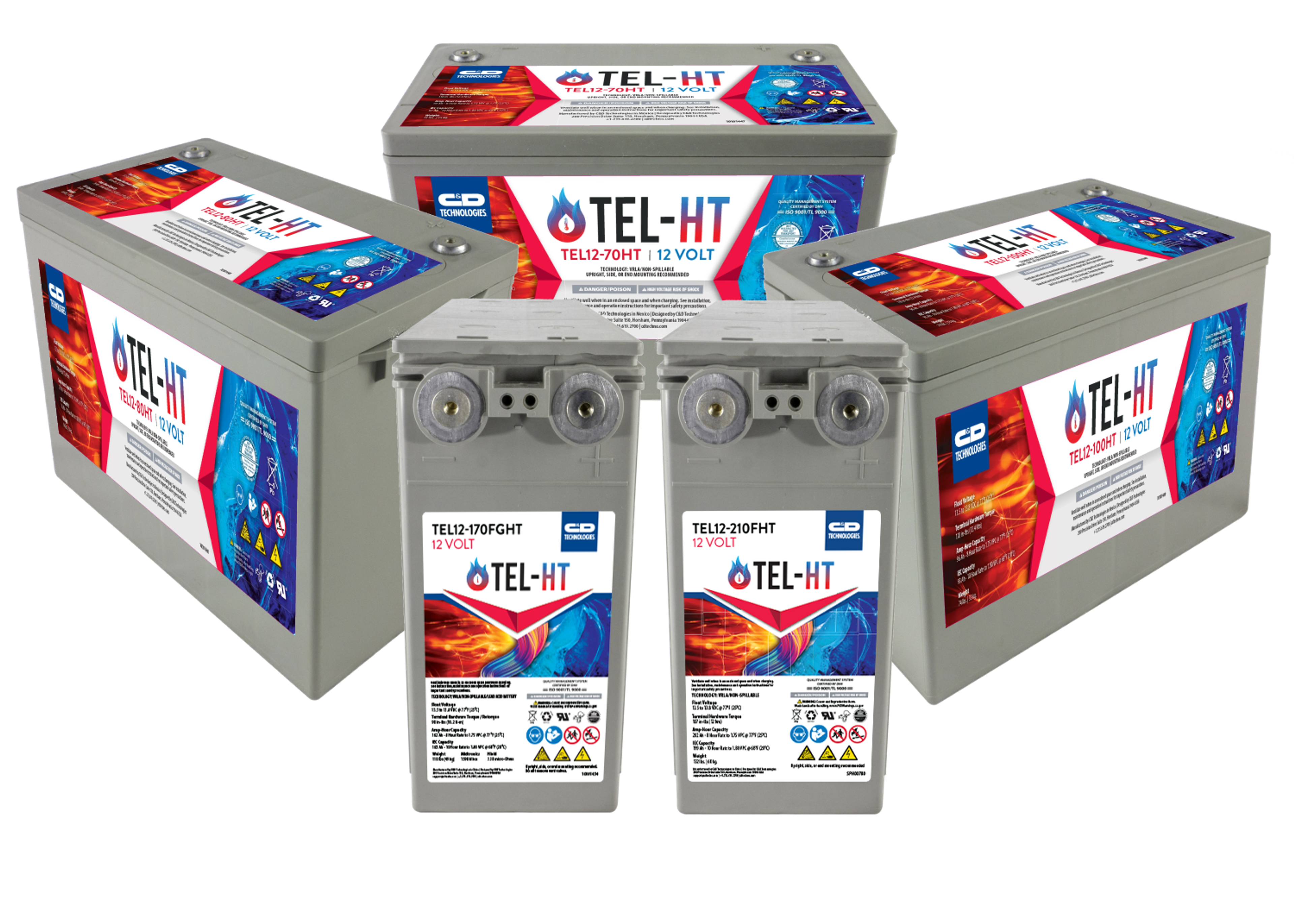 C&D TEL FT-SERIE 12V 170AH AGM BATTERI