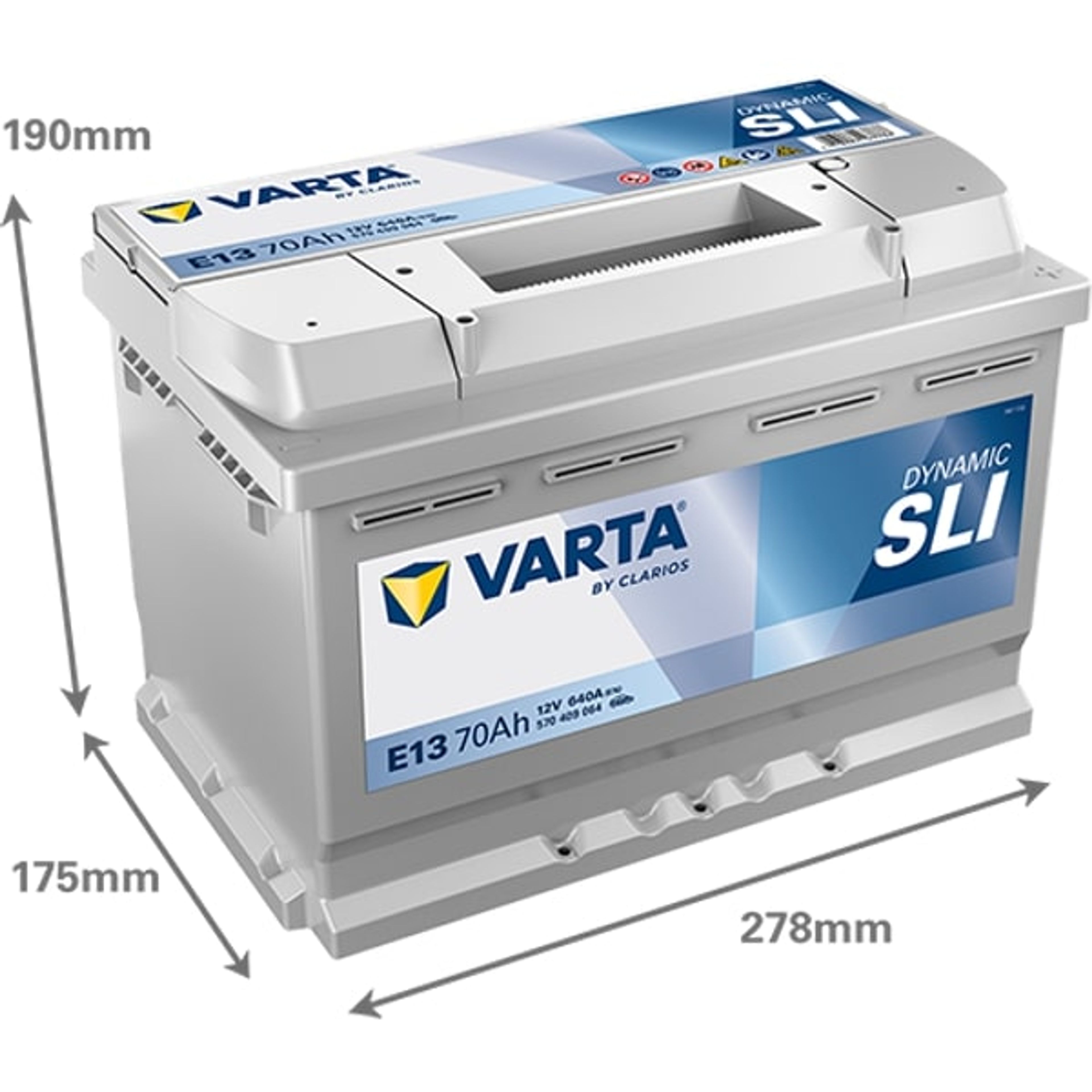 VARTA BATTERI BLACK DYNAMIC 12V 70 AH