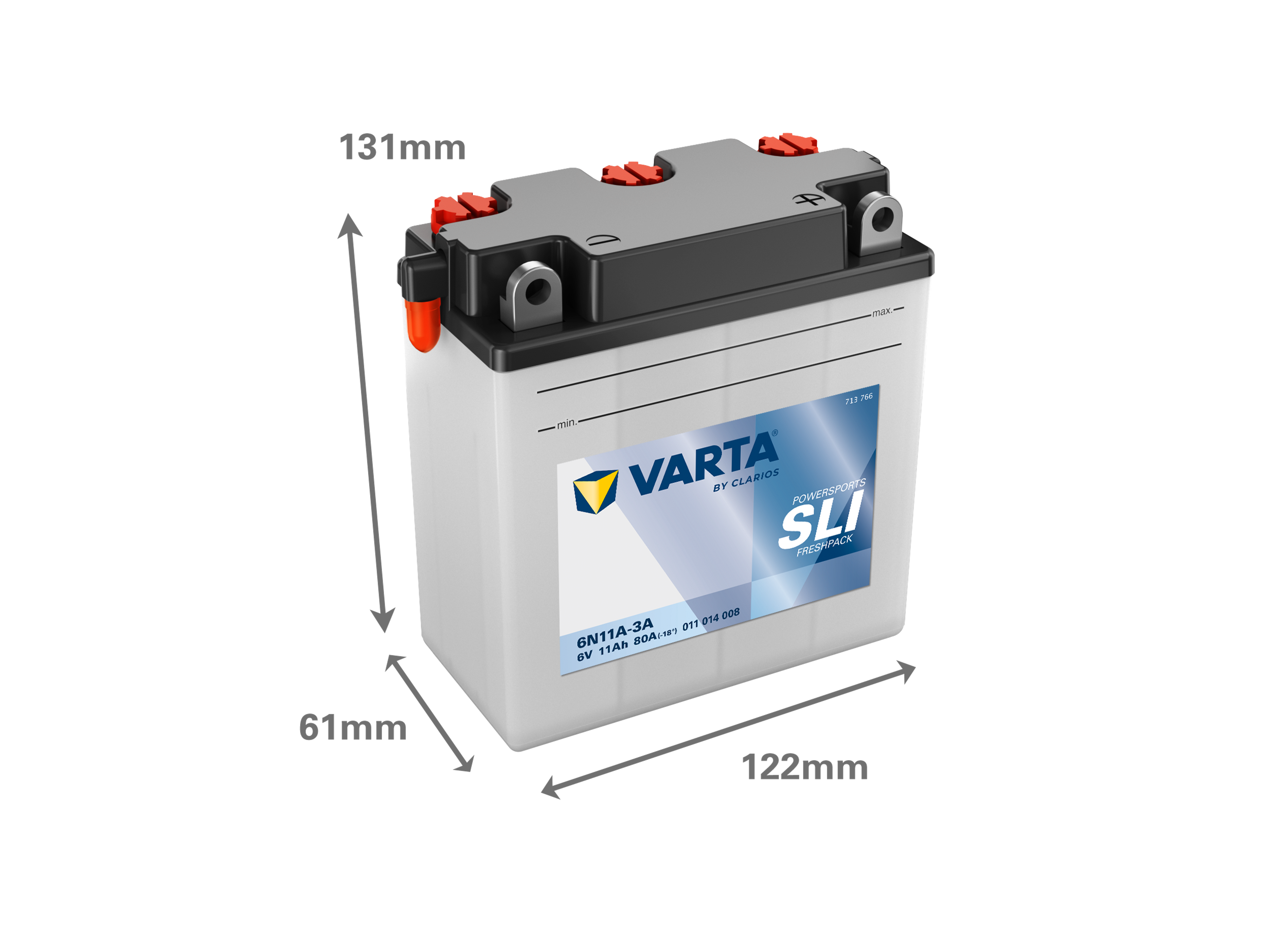 VARTA POWERSPORTS FRESHPACK 6V 11AH