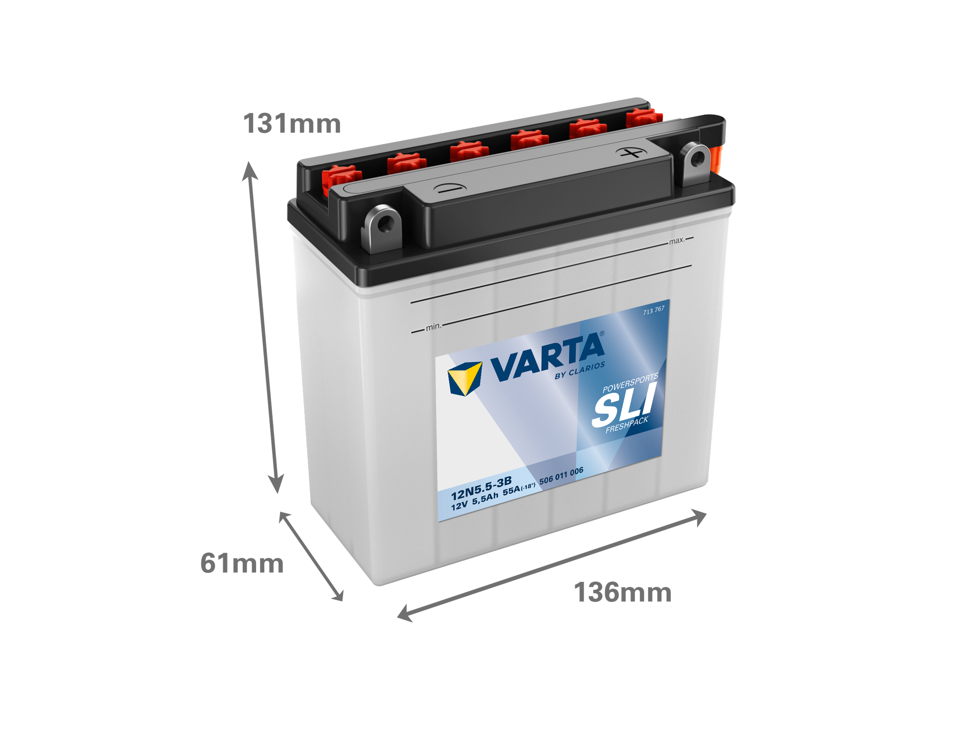 VARTA POWERSPORTS FRESHPACK 12V 6 AH