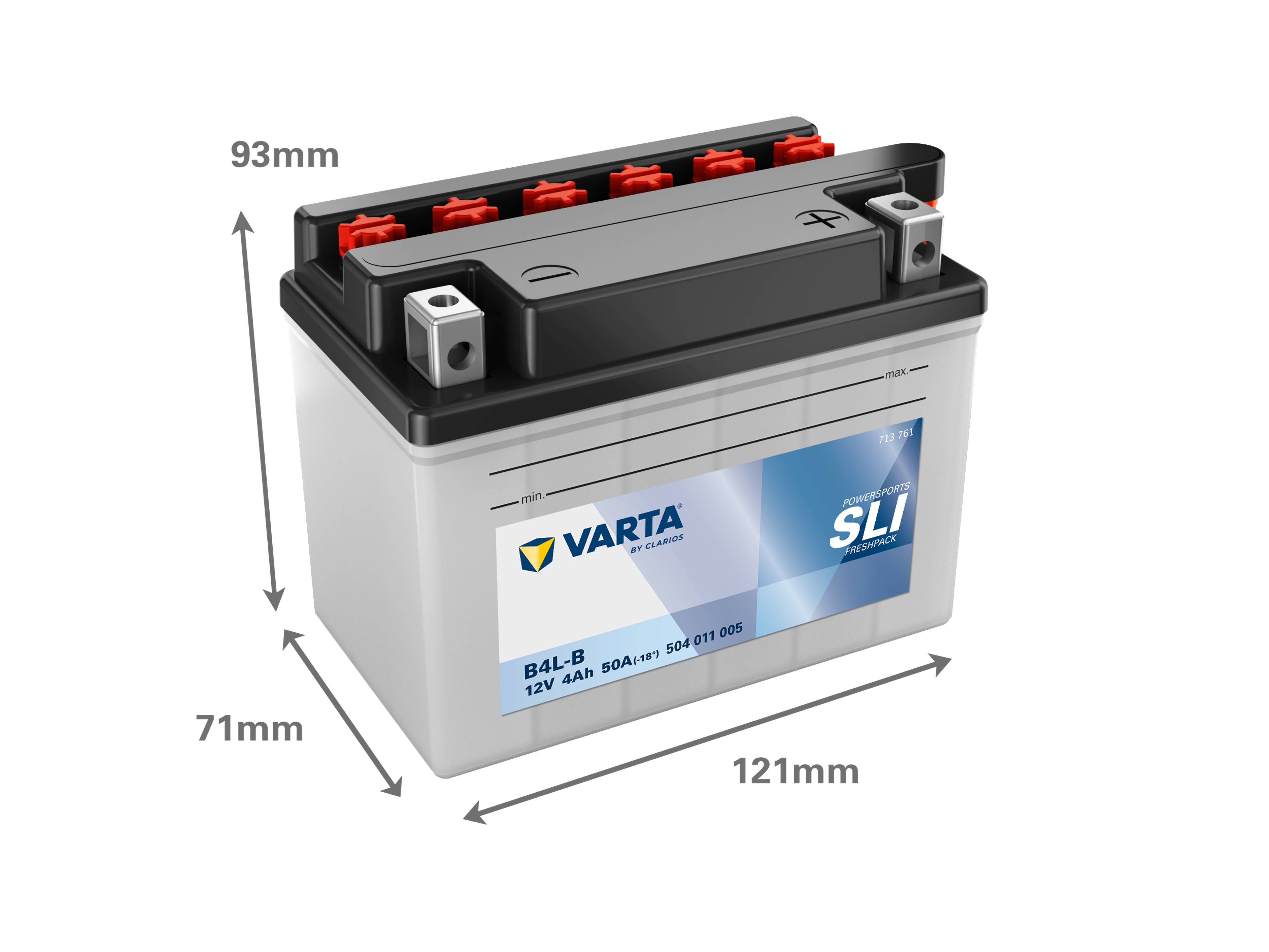 VARTA POWERSPORTS FRESHPACK 12V 4 AH