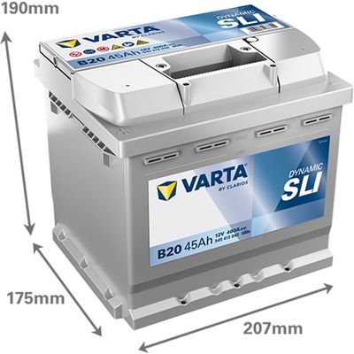 VARTA BATTERI BLACK DYNAMIC 12V 45 AH