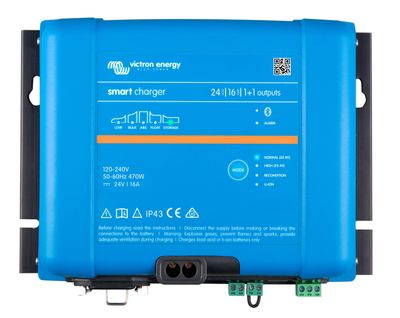 VICTRON SMART IP43 LADER 24V 16A (1+1) 120-240V