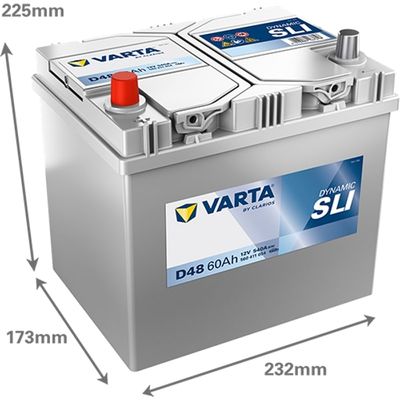 VARTA BATTERI BLUE DYNAMIC 12V 60 AH
