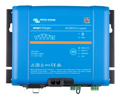 VICTRON SMART IP43 LADER 12V 50A (3) 120-240V