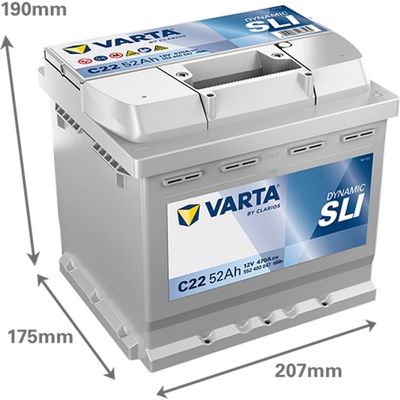 VARTA BATTERI BLUE DYNAMIC 12V 52 AH
